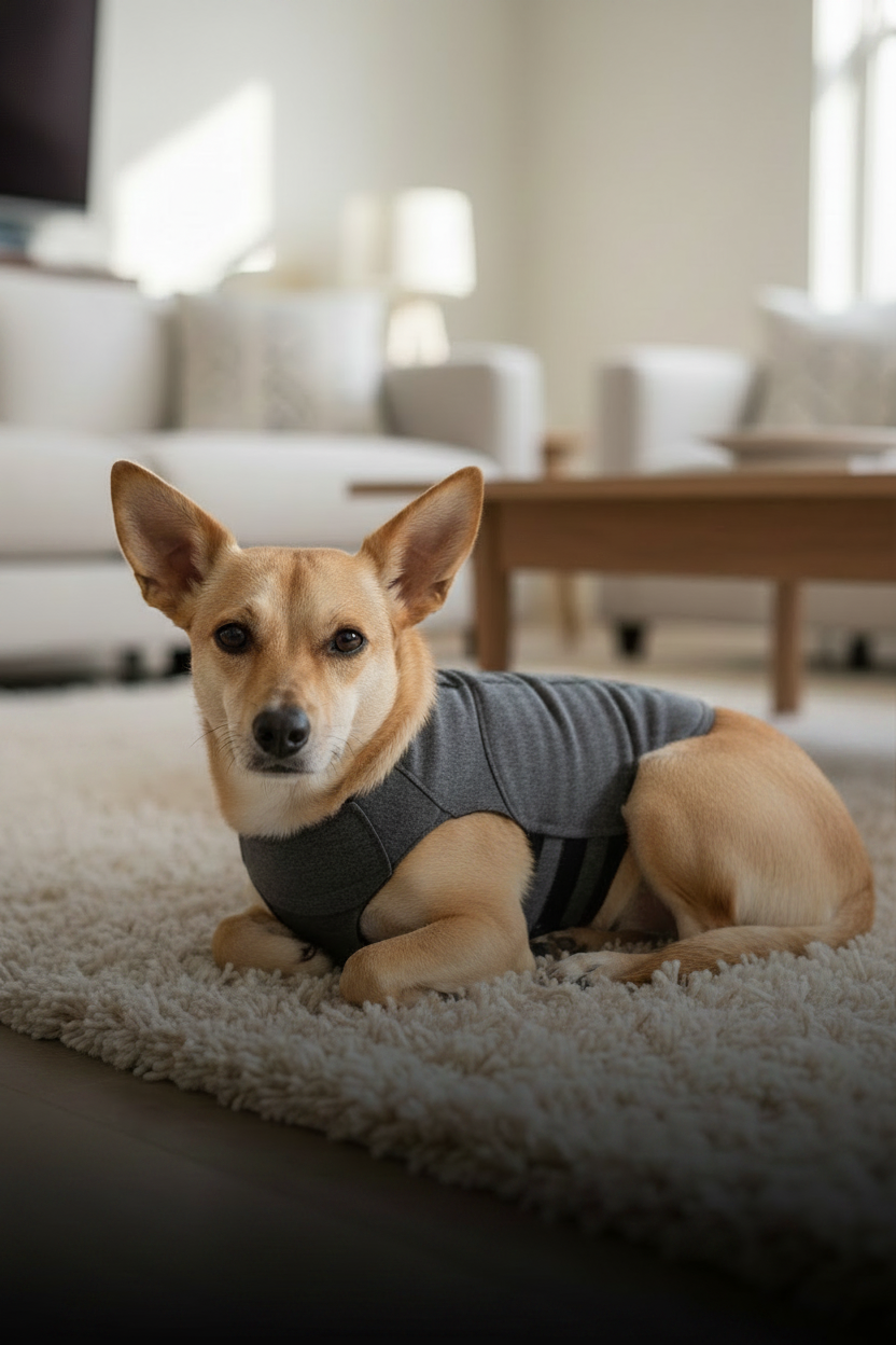 Anxiety Vest Lifestyle Photo with Gradient