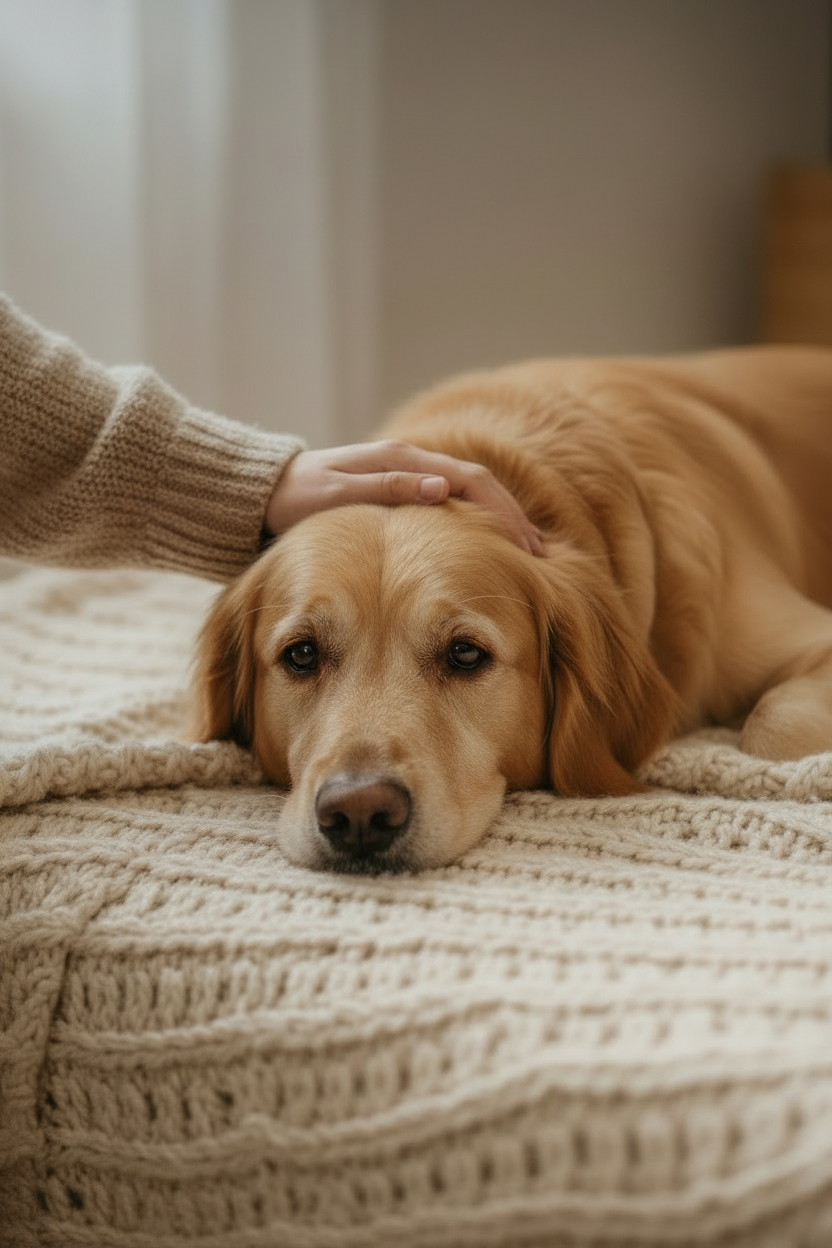 Sad Soulful Golden Retriever